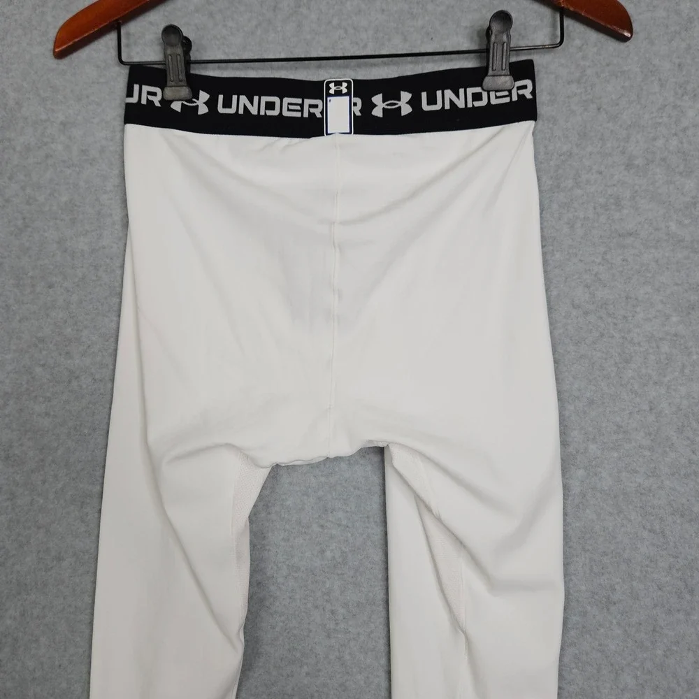 Under Armour Mens ColdGear OG Compression Leggings White 1388471 Medium New